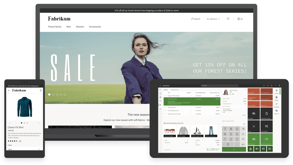 shopping experience with Dynamics 365 Commerce